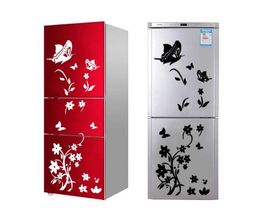 DIY butterflies fridge sticker flower art sticker wall sticker for refrigerator wall decals for kids room living room decor 2019 C6413707