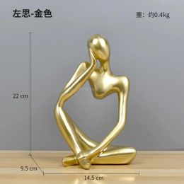 3D Human Body Silicone Mould Nordic Art Abstract Thinker Statue Plaster Mould Human Model Resin Casting Mould Home Decor