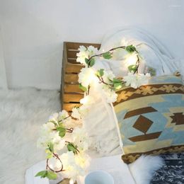 Decorative Flowers LED Light String Artificial Flower Cherry Blossom Vine Gardening Home Garden Wedding Decoration Indoor Outdoor Bedroom