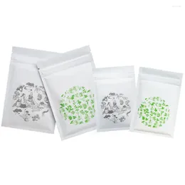 Storage Bags 100Pcs Wholesale Printed Aluminium Foil Packaging Mylar For Coffee Tea Zipper Self Sealing Package Pouches