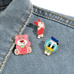 Childhood cartoon duck bear enamel pin Cute Anime Movies Games Hard Enamel Pins Collect Metal Cartoon Brooch Backpack Hat Bag Collar Lapel Badges