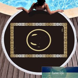 Quality Microfiber round Beach Towel 3d Digital Printing round Beach Towel Tassel Mat Towel Cloth