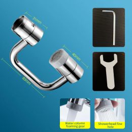 1080 degree rotating faucet extender metal U shaped robotic arm universal dual model Splash-proof Philtre faucet home bathroom
