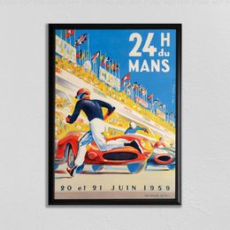 Wrestling and Soccer Horse Racing Canvas Wall Art Poster Fathers Day Gift Retro Theatre Poster Movie Poster Home Decor France