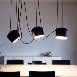 Modern Drum Pendant Lamp LED Ceiling Hanglamp Industrial Spider Pendant Lights for Restaurant Kitchen Nordic loft light Fixtures