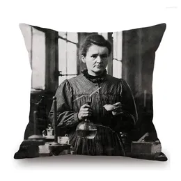 Pillow 10 Most Influential Woman Portrait Home Decoration Art Cotton Linen Sofa Throw Case Mrs Curie Chair Bench Cover