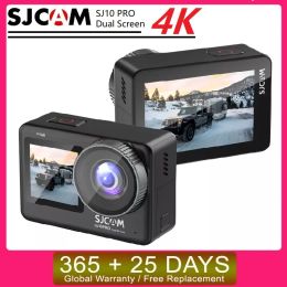 Cameras SJCAM SJ10 Pro Dual Screen Action Camera 4K 60FPS WiFi Gyro Antishake Ambarella Chip Live Streaming Body Waterproof Sports DV