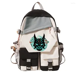 Backpack Boy Girls Schoolbags Genshin Impact Backpacks Back Bag Pack Xiao Hu Tao Student Bags Sac A Dos