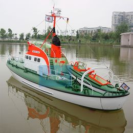 RC Boat Model 1/20 DIY Rescue Boat Model Finished Ship Workboat Scale Boat Model