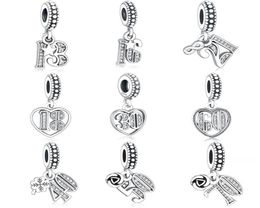 Alphabet Numbers 13 16 18 21 30 40 50 60 70 Bead Authentic 925 Silver Fit Original Charm Bracelet Making Berloque23659211539347