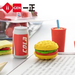 Fast Food Eraser Children Kid Kitchen Toy Steak Knife Fork Dish Students Pencil Eraser School Desk Accessories Stationery Rubber