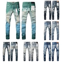 Nuovi jeans viola jeans di alta qualità jeans jeans moda angosciata cargo di denim strappato per uomini jeans alla moda high street 941326336