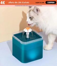 2L Capacity Automatic Cat Water Fountain Feeder with LED Lighting USB Pet Dispenser Recirculate Filtring for Cats Feeder5667488