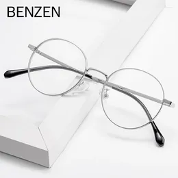 Sunglasses Frames BENZEN Alloy Retro Round Prescription Eyeglasses Frame Women Men Optical Myopia Glasses Eyewear 5993