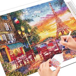 EverShine Diamond Painting Landscape Tower Picture Rhinestones Sunset Mosaic Embroidery Paris Cross Stitch Handmade Hobby