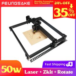 MONTHLY PROMOTION Cnc Laser Machine 50W Air Assist Cnc Wood Router 90W Laser Engraver Rotary Roller Wood Cutting Machine