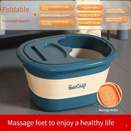 Foot Soaking Bucket Large Capacity Folding Basin Foot Bath Tub Foot Wash Basin Portable Foot Soaking Bucket Footbath Massage