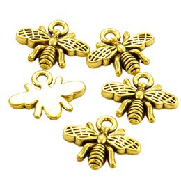 25pcs 6 Colour Small Bee Charms Alloy Metal Insect Pendants For DIY Necklace Bracelet Earring Jewellery Making 12*15mm