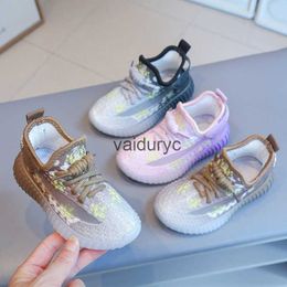 Sneakers Childrens Coconut Shoes 2024 Spring and Autumn Girls Sports Breathable Mesh Casual Soft Sole Baby H240411