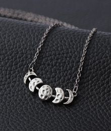 Fashion Moon Phase Necklace Moon Lunar Eclipse Necklaces Pendants Astrology Jewellery Long Chain Statement Necklace Kolye ps11403365248