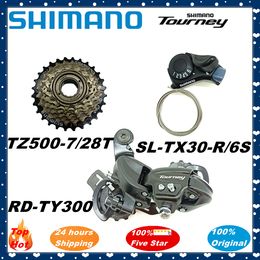 Shimano 6/7 Speed Groupset Tourney RD TY300 Rear Derailleur SL TX30 6S 7S Shifter Lever TX30 MF-TZ500-6 TZ500-7 Bike Cassette