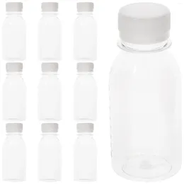 Take Out Containers 10 Pcs Milk Bottle Drink Bottles Outdoor Juice Transparent Convenient Abs Water Household