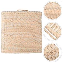 Pillow Futon Woven Mat Square Round Pillows Handwoven Seat Cattail Grass Background Po