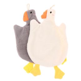 Creative Cute Duck Hand Towes Kitchen Bathroom Hand Towel Ball with Hanging Loops Soft Absorbent Microfiber lazy rag wipe Towel