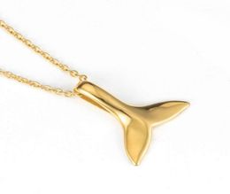 Pendant Necklaces Chic Charm Gold Mermaid Fish Tail Statement For Women Stainless Steel Animal Tails Necklace Jewellery Accessorie17575392