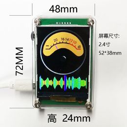 2.4 inch analog level VU meter Voice control Music Spectrum digital Display rhythm Analyzer Level Indicator multi-mode GPS