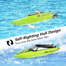 15+ MPH High Speed RC Boats 2.4Ghz Racing Boats Summer Outdoor Water Toys Remote Control Boat Use For Pools And Lakes