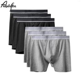 Underpants 6Pcs/lot Man Underwear Men Long Boxers Cotton Boxer Shorts Natural High Quality Brand Comfortable