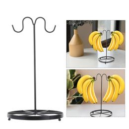Banana Holder Fruit Stand Hanger Tree Rack Hook Display Countertop Grape Mug Organiser Black Holders Keeper Storage Coffee
