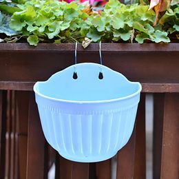 Flower Pot Resin Plastic Water Storage Wall Hanging Basket Home Garden Decor