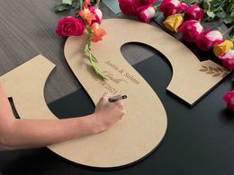 Wood Letter Wedding Guestbook | Personalized Wedding Sign | Modern Wedding Decor | Guest Book Alternative | Event Sign in