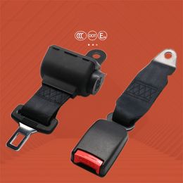 Safety 2 Point Retractable Car Automatic Seat Lap Belt Clip Extender Adjuster Locking For Sedan Truck Bus Van Universa