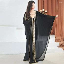 Stage Wear Belly Dance Coat Long Sleeve Robe Practise Clothes High-end Dancewear Female Temperament Cloak Performance Clothing
