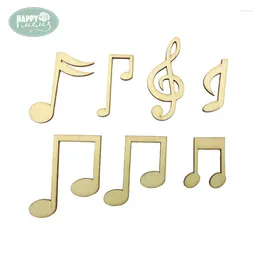 Decorative Figurines Happymems Music Sols Wood Shapes 10pcs Laser Cut Woodware Home Decoration Wooden Hanging Classical DIY Crafts