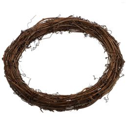 Decorative Flowers Christmas Vine Wreath DIY Rattan Circle Accessories Garland Frame Making Supply Ring Xmas Party Adornment