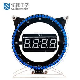 DIY Electronic Kits Clock Kitty Shape Light Control Temperature Alarm Clock DIY Welding Exercise Assembly Parts