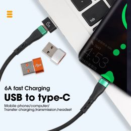 3-1PCS 6A USB To Type C OTG Adapter 120W USB-C Male To Type-c Female Charger Converter For Macbook Samsung Data Transfer Adapter