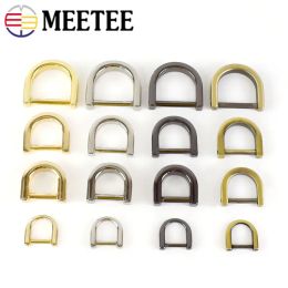 5Pcs Metal D Ring Buckle Screw Detachable Open Hook Clasp Connector Handbag Hanger Leather Bag Strap Belt Hardware Accessories