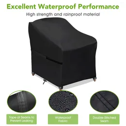 Chair Covers NASUM 2pcs 600D Black 81x93x91x66cm Anti-UV Nylon Oxford Cover Double-layer Waterproof