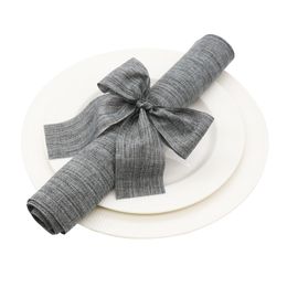 Natural Imitated Linen Table Runners Grey Jute Linen Table Runner Home Hotel Rustic Wedding Christmas Party Table Decoration