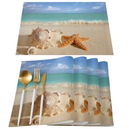 Beach Conch Seashell Starfish Stretch Chair Cover Hotel Dining Room Banquet Wedding Party Elastic Seat Chair Covers