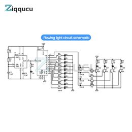 DIY SMD SMT Welding Practise Soldering Skill Training Board 3-12V Water Flowing Led DIY Kit for School Learning Project