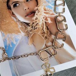 Belts Designer Waist Chain Metal Belt For Women Thin Belts Gold Silver Dress Waist Band Luxury Belt Waistband Y240411