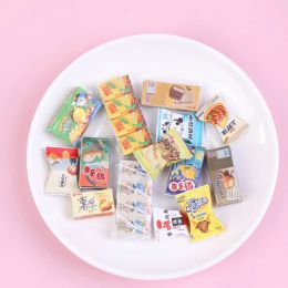1:12 Miniature Dollhouse Supermarket Mini Food Biscuit Bread Cake Pretend Play Snacks Model for Doll Kitchen Accessories Toy