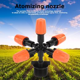 1/2" Mist Sprinkler 5way Fog Sprinkler Nozzle Sprayer Plants Misting Automatic Flower Watering Garden Atomizer Agriculture Tool