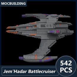 Jem'Hadar Battlecruiser Large Battleship Model Moc Building Blocks DIY Assembled Bricks Space Series Display Toys Gifts 542PCS